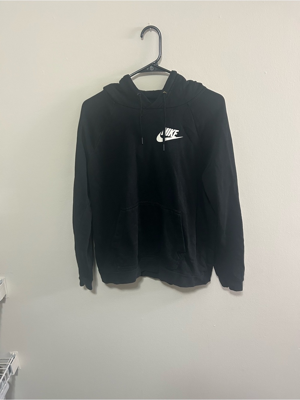 Nike Black Hoodie with White Swoosh